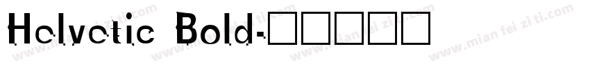 Helvetic Bold字体转换